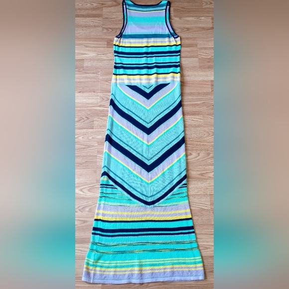 Nanette Lepore Issos Tambourine Mix-Stripe Maxi Dress Size Small Stripe Knit - Picture 2 of 8